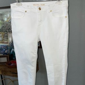 White Michael Kors “Izzy” Cropped Skinny Jeans Size 2